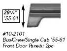 Bus, Crew/Single Cab 55-61 Front Door Panels, Vinyl**