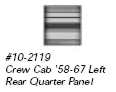 Crew Cab 58-67 Left Quarter Panel Vinyl