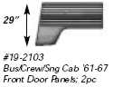 Bus, Crew/Single Cab 61-67 Front Door Panels, Vintage Vinyl**