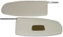 Sunvisors w/Mirror, Bug Sedan 58-64 - White Vinyl