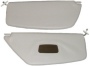 Sunvisors w/Mirror, Bug Sedan 65-67 - Whte Vinyl