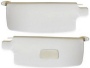 Sunvisors w/Mirror, Bug Sedan 68-77, Conv 73-79 - White Vinyl