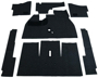 62-64 Bug Sedan Endura-Wear Carpet w/Footrest Black Loop