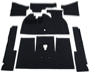 71-72 Superbeetle Sedan Endura-Wear Carpet w/Footrest Black Loop