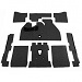 73-78 Superbeetle Sedan Endura-Wear Carpet w/Footrest Charcoal Loop
