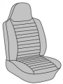 Rabbit/Scirocco Seat Upholstery, Fronts Only, w/Highback