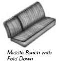 Bus 64-67 Middle Bench Seat Upholstery w/ 1/3 Fold Down