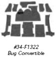 SB Convertible 73-79 Beetle Front Carpet Set, Black Loop
