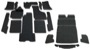Ghia Convertible 69-74 Black Loop Carpet Kit, w/Footrest