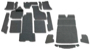 Ghia Convertible 69-74 Salt & Pepper Loop Carpet Kit, w/Footrest