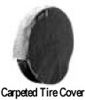Tire Cover, Black Loop Carpet