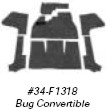 Convertible Beetle 56-68 Front Carpet Set, Salt & Pepper Loop