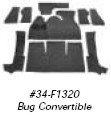 SB Convertible 71-72 Front Carpet Set, Black Loop